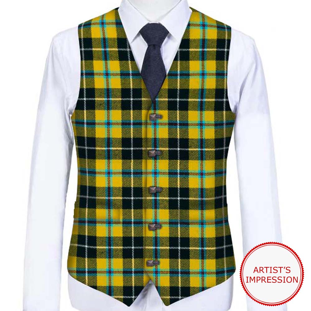 Waistcoat, Tartan Vest, Wool, Cornish Tartan